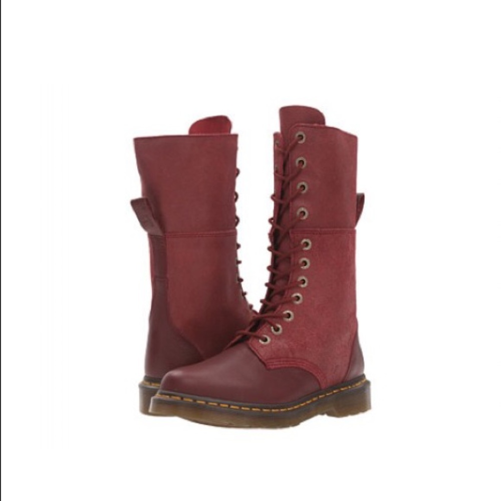 Burgundy hazil tail Doc Martens